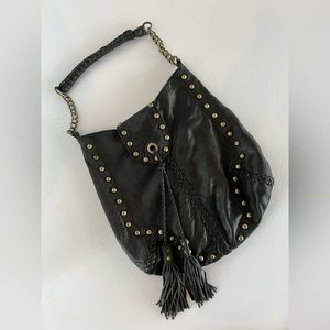 Cynthia Rowley - Black Leather Hobo Bag